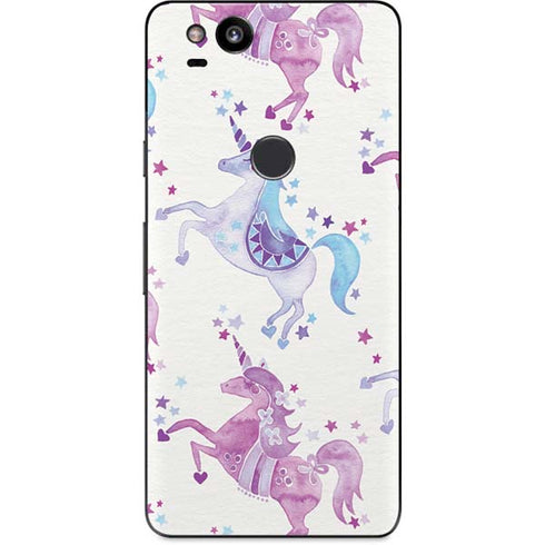 Cat Coq Purple Unicorns Google Pixel 2 Skin
